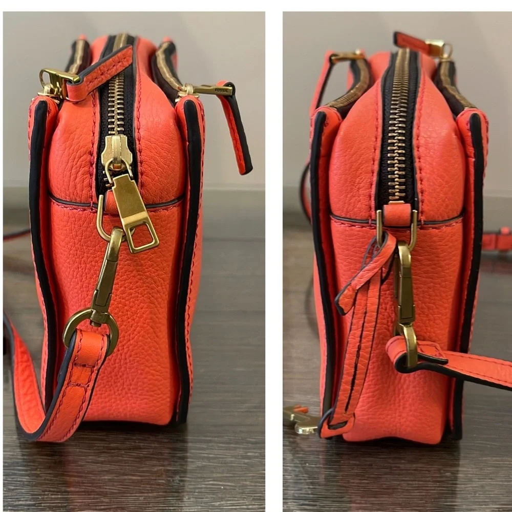 Fossil Women's Campbell Crossbody Bag Lava - Coral - Picture 4 of 17